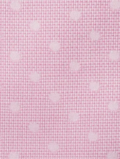 Steven Land Elite Men's Pink Dot Textured Spread Collar Cotton Dress Shirt