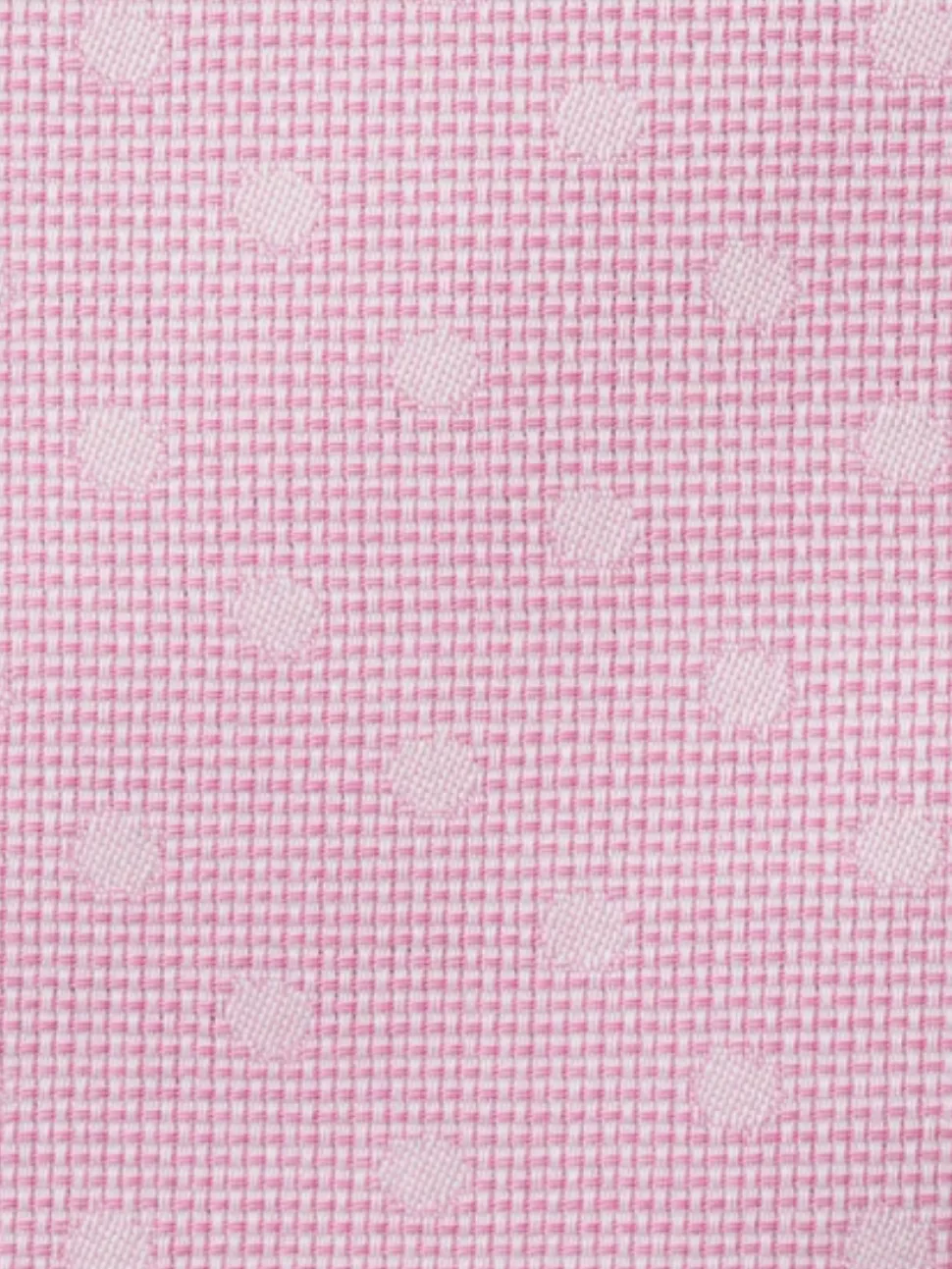 Steven Land Elite Men's Pink Dot Textured Spread Collar Cotton Dress Shirt