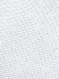 Steven Land Elite Men's White Tonal Dot Cotton Cutaway Collar Dress Shirt