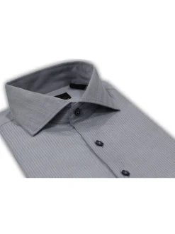 Steven Land Mens Silver Gray 100% Cotton Classic Fit French Cuff Dress Shirt