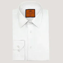 Steven Land Mens White 4 Way Stretch Spread Collar Dress Shirt