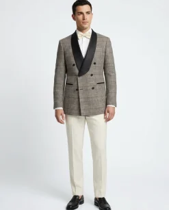 Steven Land Modern Fit Double Breasted Shawl Lapel Dinner Jacket Blazer