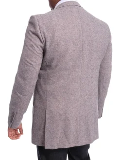 Steven Land Modern Fit Gray Donegal Two Button Wool Blazer Sportcoat