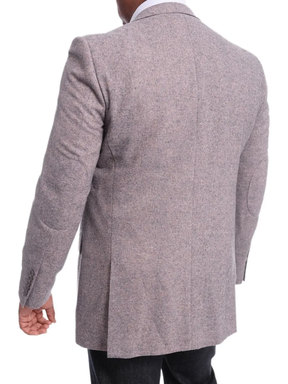 Steven Land Modern Fit Gray Donegal Two Button Wool Blazer Sportcoat