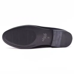 The Lapel Project Black Velvet Mens Slip-On Tuxedo Dress Shoes