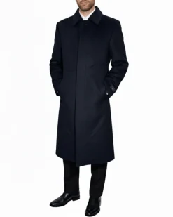 The Montreal Collection Regent Black Down-Insulated Wool Topcoat