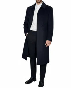 The Montreal Collection Regent Black Down-Insulated Wool Topcoat