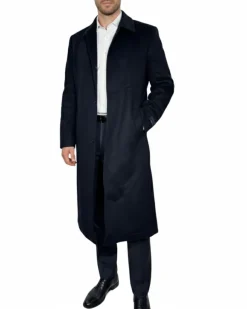 The Montreal Collection Regent Black Down-Insulated Wool Topcoat