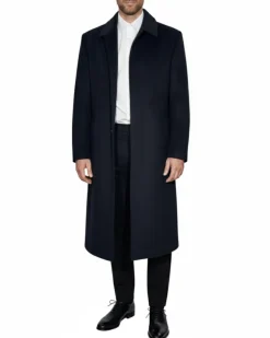 The Montreal Collection Regent Black Down-Insulated Wool Topcoat