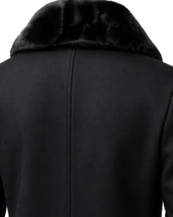 The Montreal Collection Windsor Black Down-Insulated Wool Car Coat