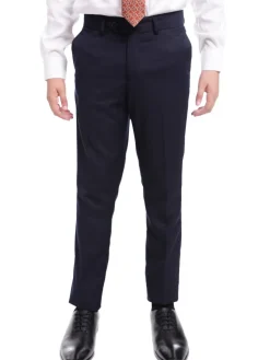 T.O. Boy's Solid Navy Blue Husky Fit Blazer Sportcoat