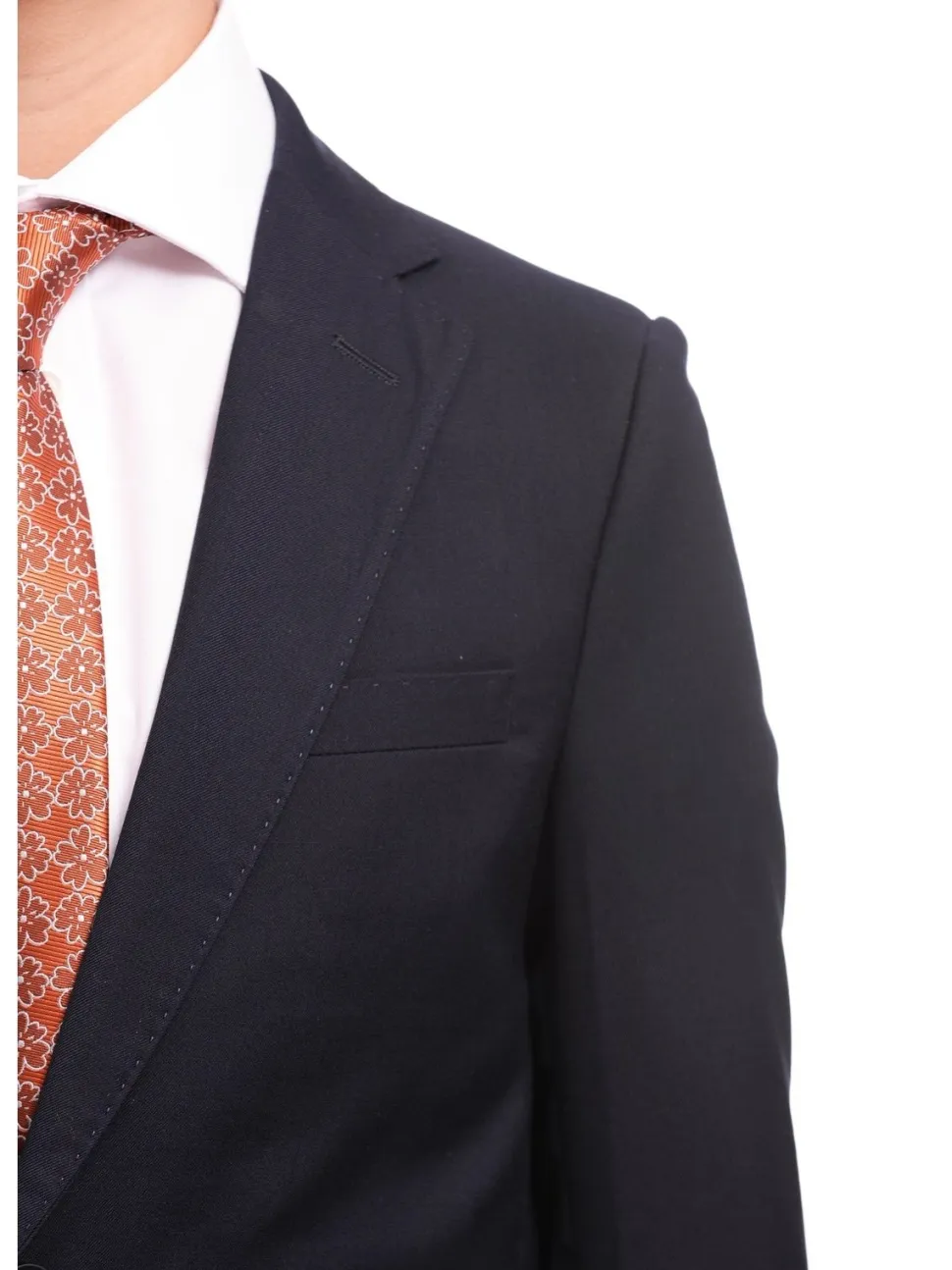 T.O. Boy's Solid Navy Blue Husky Fit Blazer Sportcoat
