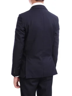 T.O. Boy's Solid Navy Blue Husky Fit Blazer Sportcoat