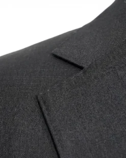 Tovaglia Black Tonal Plaid Half-Canvassed Slim Fit Notch Lapels 100% Wool Suit