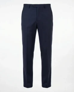 Tovaglia Mens Solid Navy Classic Fit Double Breasted Wool Cashmere Suit