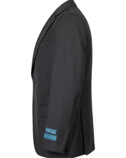 Tovaglia Solid Black Classic Fit Notch Lapel Wool Cashmere 2-Button Suit