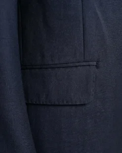 Tovaglia Solid Navy Classic Fit Notch Lapel Wool Cashmere 2-Button Suit
