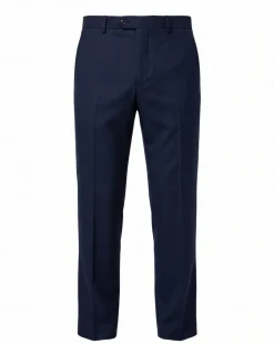 Tovaglia Solid Navy Classic Fit Notch Lapel Wool Cashmere 2-Button Suit