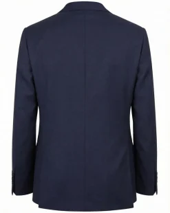 Tovaglia Solid Navy Classic Fit Notch Lapel Wool Cashmere 2-Button Suit