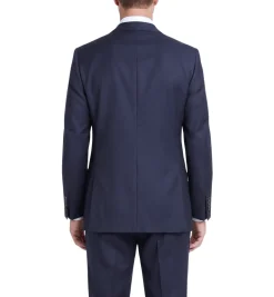 Tovaglia Solid Navy Classic Fit Peak Lapel Wool Cashmere 2-Button Suit