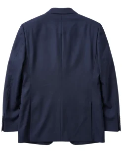 Tovaglia Solid Navy Classic Fit Peak Lapel Wool Cashmere 2-Button Suit