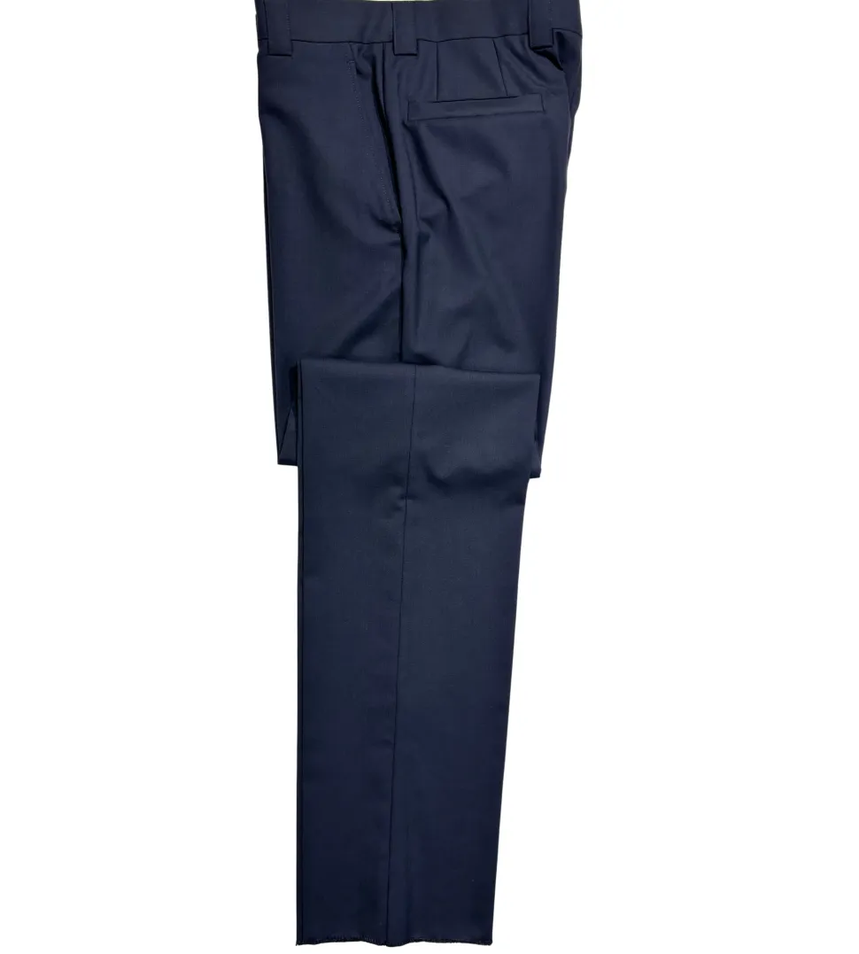 Versace Classic Mens Solid Dark Blue Notch Lapel Classic Fit 3-Button Wool Suit - 38L