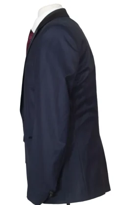 Versace Collection Mens Solid Navy Peak Lapel Classic Fit 1-Button Wool Tuxedo - 38R