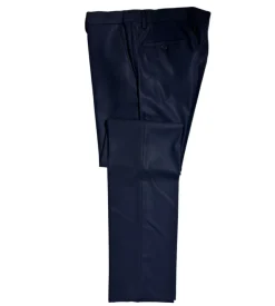Versace Collection Mens Solid Navy Notch Lapel Classic Fit 2-Button Wool Silk Suit - 40R