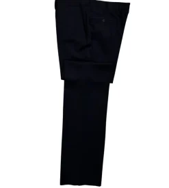 Versace Collection Mens Solid Dark Blue Notch Lapel Classic Fit 2-Button Wool Suit - 44L