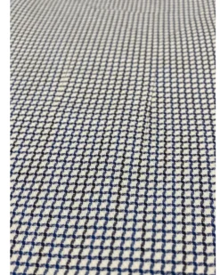 Vitarelli Italy White & Blue Slim Fit 4-Way Super Stretch Wrinkle Resistant Dress Shirt